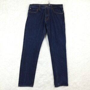 Gild Mens Jeans Straight Leg Blue Denim Dark Wash Regular Fit 34x34